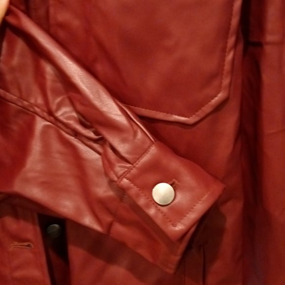 Vigoss Burgundy Size Large; Versatile Lightweight Spring Long Jacket - Picture 2 of 4